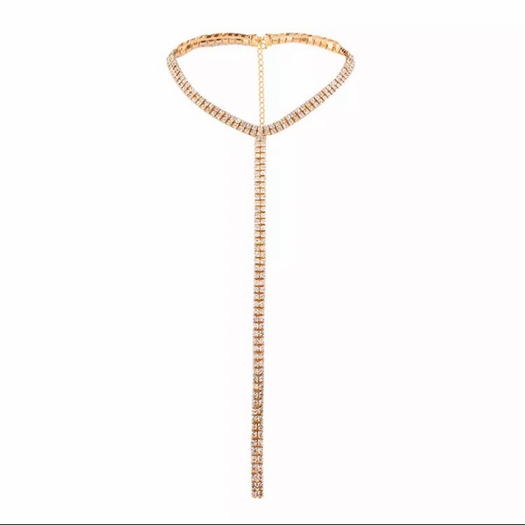 ⚜️𝟯𝟬%𝗢𝗙𝗙 𝗯𝘂𝗻𝗱𝗹𝗲𝘀 𝟯+⚜️ NEW Long Rhinestone Drop Necklace - Picture 6 of 14